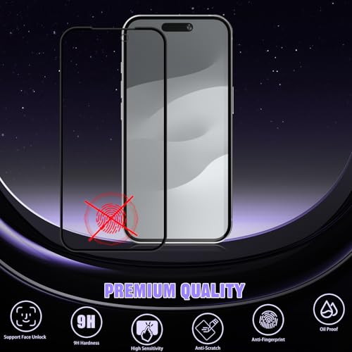 For iPhone 17 Pro Privacy Screen Protector (2 Pack) - size: iPhone 17 Pro