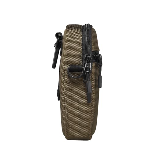 Multi-Functional Cell Phone Belt Holster, Water Repellent Nylon Crossbody Waist Bag Fits 7.2 Inch Phones, 4 Ways Wear Shoulder Hand Wrist Carry Pouch for Outdoor Travel Hiking(Green) - color: Green