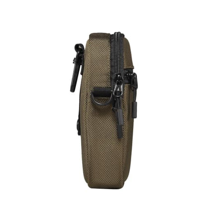 Multi-Functional Cell Phone Belt Holster, Water Repellent Nylon Crossbody Waist Bag Fits 7.2 Inch Phones, 4 Ways Wear Shoulder Hand Wrist Carry Pouch for Outdoor Travel Hiking(Green) - color: Green