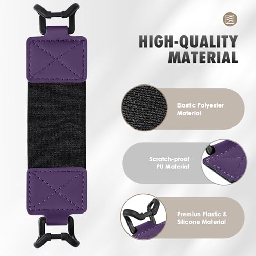 MoKo Security Hand-Strap for 6-8" Kindle eReaders Fire Tablets, Dark Purple - color: Dark Purple, style: Black Strap