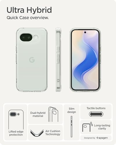 Spigen for Pixel 10a Case, Ultra Hybrid[Anti-Yellowing] [No Magnet Ring] - Clear - color: Clear, size: Pixel 10a