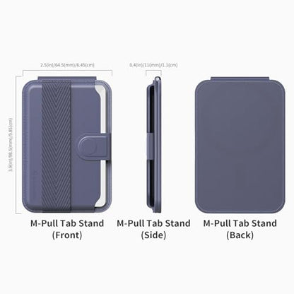 Sinjimoru Pull Tab Magnetic Wallet Stand for MagSafe, Card Holder, Lavender - color: Lavender