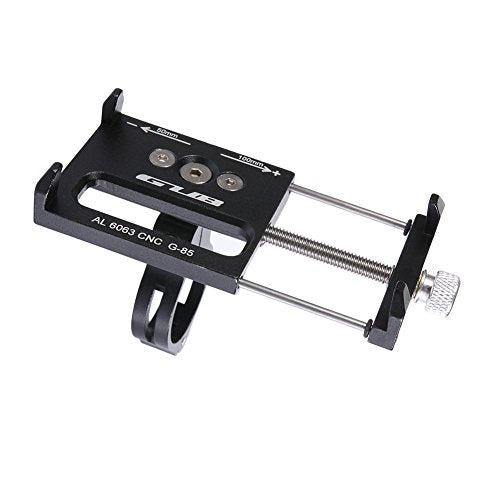 GUB Bicycle & Motorcycle Phone Mount, Aluminum Alloy Universal Bike Handlebar Phone Mount Holder Adjustable Compatible with iPhone X XR Xs 7s 8 Plus,Compatible with SamsungS9/S8/Note5/4 (Black) - color: black