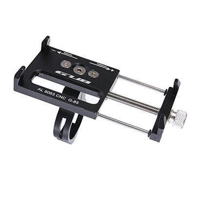 GUB Bicycle & Motorcycle Phone Mount, Aluminum Alloy Universal Bike Handlebar Phone Mount Holder Adjustable Compatible with iPhone X XR Xs 7s 8 Plus,Compatible with SamsungS9/S8/Note5/4 (Black) - color: black