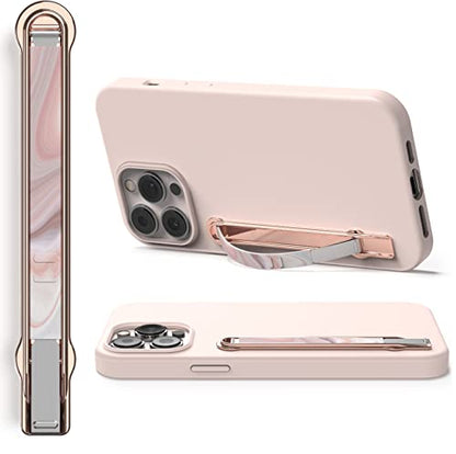 SleekStrip SleekGrip-Premium Ultra Thin Phone Grip Stand,Slim Metal Finger Loop Ring Hand Holder Strap Cell Phone Grips for iPhone 16 Pro Max,17,Android,Case Back - Rose Gold x Pastel Marble - color: Rose Gold x Pastel Marble