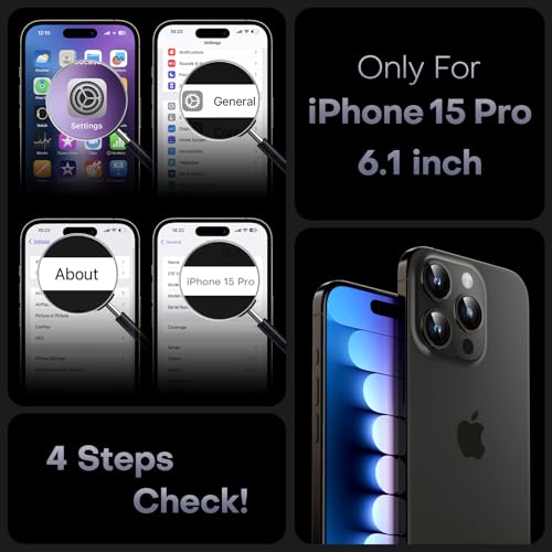 TOCOL Magnetic for iPhone 15 Pro Case, Upgraded Full Camera Protection, Compatible with Magsafe, Drop Protection, Translucent Matte Back Bumper Phone Cover 6.1-Inch (Gray) - color: Gray, size: Iphone 15 Pro