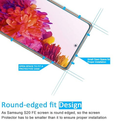 NEW'C 3 Pack Designed for Samsung Galaxy S20 FE / S20 FE 5G Screen Protector Tempered Glass, Case Friendly Scratch Resistant,Bubble-Free, Ultra Resistant - size: S20 FE 6.5 inches