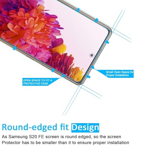 NEW'C for Samsung Galaxy S20 FE/S20 FE 5G Screen Protector Tempered Glass - size: S20 FE 6.5 inches