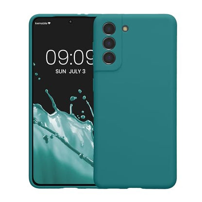 kwmobile Case Compatible with Samsung Galaxy S21 Case - Protective Slim TPU Phone Cover - Soft Matte Finish - Teal Matte - color: teal matte, size: Galaxy S21