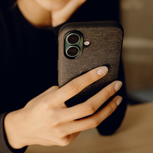 Peak Design Mobile Everyday Phone Case for iPhone 16 Plus, Sage, Slim Profile, Drop Protection, Weatherproof Fabric Shell, SlimLink Connects to Mobile Mounts & Gear - color: Sage