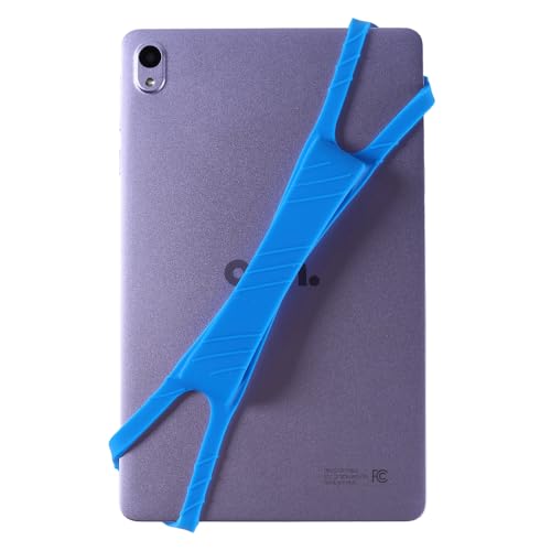 2 Pack Universal Tablet Hand Silicone Strap, Security Hand-Strap for 7-12" Kindle eReaders///Kobo/iPad Pro/Air/Lenovo/Galaxy Tab, Lightweight Black High-Elasticity Finger Grip Holder, Blue - color: Blue