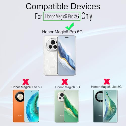 Ibywind for Honor Magic6 Pro 5G Screen Protector,2-Pack,Hydrogel Film with Camera Lens Protector,Easy Installation Tool,Bubble-Free,Fingerprint Unlock Compatible,Anti-Shatter,Anti-Scratch - size: Magic6 Pro 5G