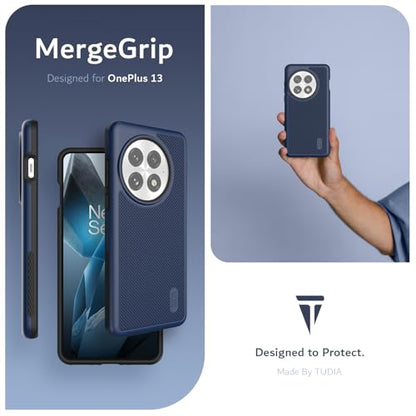 TUDIA MergeGrip [Magsafe Compatible] for OnePlus 13 Case 5G (2025) - [Military Grade Drop Tested] Dual Layer Shockproof Slim Heavy Duty Tough Cover Phone Cases - Indigo Blue - color: Indigo Blue, size: Magsafe Compatible