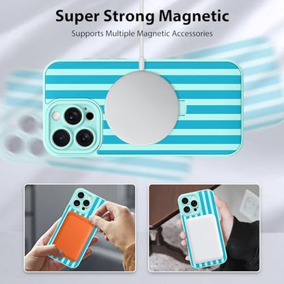 KANGHAR Compatible with iPhone 16 Pro Case Stripes -Blue - color: Blue-Stripes, size: iPhone 16 Pro