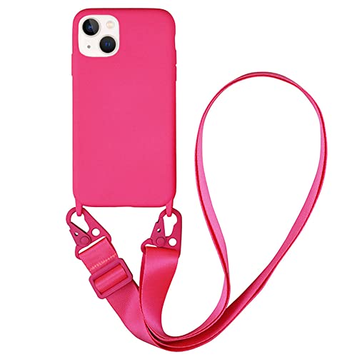 Compatible with iPhone 6/7/8/SE2/SE3,Crossbody Phone Case with Lanyard Cute Soft Silicone Case with Adjustable Shoulder Strap Shockproof Protector Compatible with Women Girls Rose Red - color: Rose Red, size: iPhone 6/7/8/SE2/SE3
