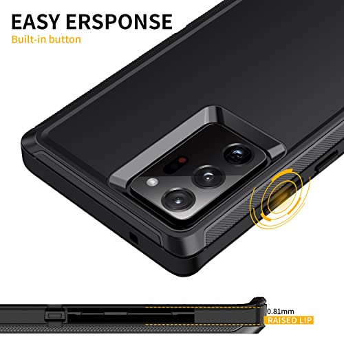 for Galaxy Note 20 Ultra Case Heavy Duty Shockproof Dust/Drop Poof 3 Layers Full Bady Protection Rugged Cover Case for Samsung Galaxy Note 20 Ultra,Black - color: Black