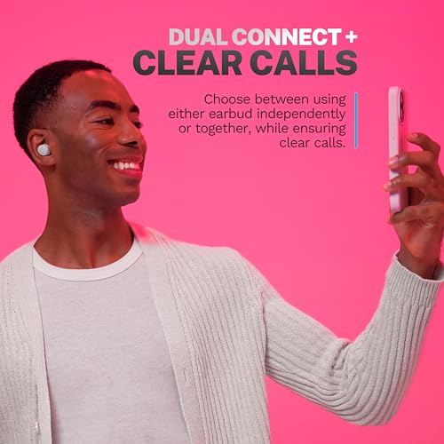 JLab Go Air Pop+ True Wireless Earbuds, in Ear Headphones, Bluetooth Earphones, 35H Playtime Ear Buds, Bluetooth Earbuds with Microphone, USB-C Charging Case, Dual Connect, EQ3 Sound, Cloud White - color: White, style: Matte