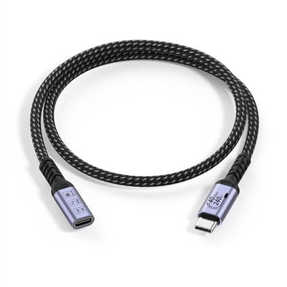 USB C Extension Cable 6.6FT 2 Packs, 5A Fast Charging Male to Female - size: 6 ft
