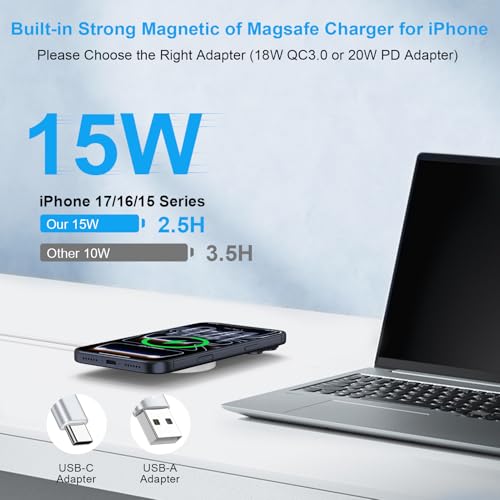 Wireless Charger for Samsung Fast Charging Pad Magnetic WirelessCharger for - color: white