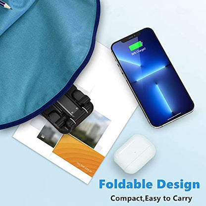 Dual 10W Wireless Charger, [Angle&Height Adjustable] Wireless Charging Desk Phone Holder Charger Stand, 2 in 1 Qi Fast Charging Dock for iPhone 16/15/14/13/12/11/MAX,AirPods,Samsung Galaxy S21/S20/S10