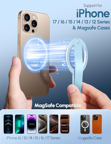 GripMate for MagSafe Phone Grip for iPhone, Slim Magnetic Phone Ring Holder