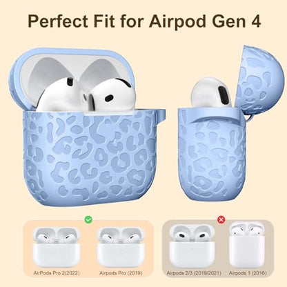 Leopard Engraved for AirPods 5 (2026) and AirPods 4 Case Cover (2024) - color: Lalic, size: Airpods 5 & 4 Case