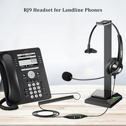 Callez Mono RJ9 Telephone Headset for Avaya Plantronics Mitel ShoreTel NEC