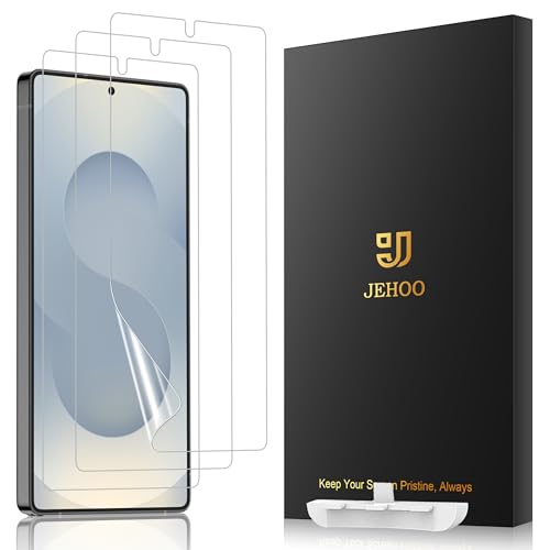 [3 Pack] for Samsung Galaxy S25 Screen Protector Flexible TPU [Not Glass], Fingerprint Unlock, Easy Installation, Case Friendly, Bubble Free - size: Galaxy S25