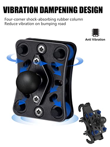ZIDIYORUO Anti-Theft ATV Phone Mount Holder with Vibration Dampener
