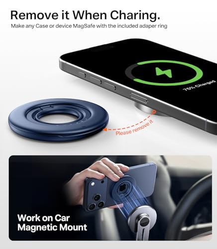 TORRAS 2025 Flagship 360 Magnetic Phone Grip Ring Holder Kickstand, Blue - color: Blue