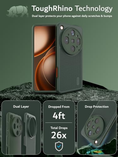 TUDIA MergeGrip Designed for Oppo Find X9 Ultra Case (2026), [Military Grade Drop Tested] Dual Layer Slim Rugged Heavy Duty Shockproof Protective Phone Cover (Pine Green, Basic) - color: Pine Green, size: Basic