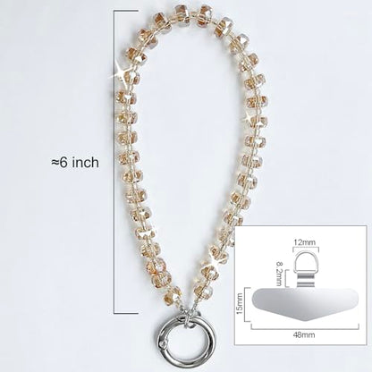TENOC Beaded Phone Wrist Strap, Champagne - color: C-champagne