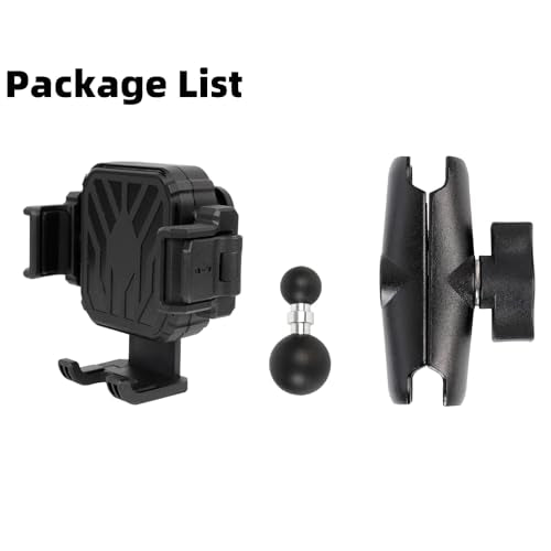 Adjustable 1" Ball Phone Holder with 3.54" Medium Arm for 4.7-7" Smartphones, Universal Phone Mount with Vibration Dampener [Camera Friendly] [1s Lock & Release], Compatible with RAM Mounts - style: 1" Ball Phone Holder with 3.54" Arm