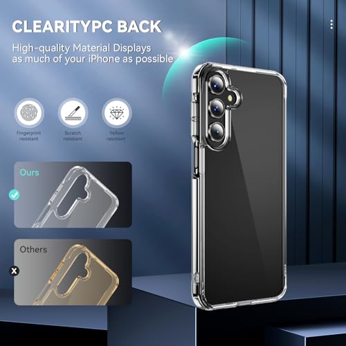 DEERLAMN Clear Phone Case for Samsung Galaxy A17, Transparent Anti-Scratch Non-Yellowing Ultra Slim Fit Shockproof Drop Protection Phone Cover - size: Samsung Galaxy A17