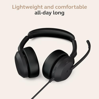 Jabra Evolve2 50 Wired Dual-Ear Headset with Noise-Cancelling Mic, Black - style: All Platforms, Dual Ear 2