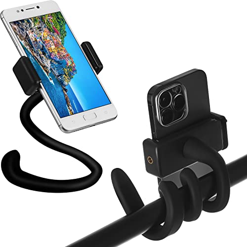 Amylove 2 Pcs Stroller Phone Holder Universal Stand, Black, Novel - style: Novel