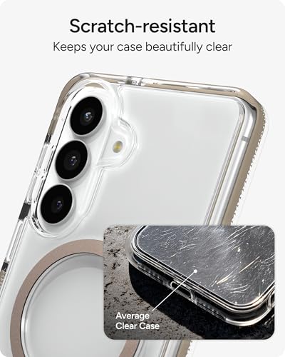 ZAGG Santa Cruz Snap Samsung Galaxy S26+ Case with Kickstand - Titanium Gray, Magnetic Crystal Clear Protective Phone Cover, 13ft Drop Protection, Graphene Reinforced, Slim Case with Stand - color: Titanium Gray, size: Samsung Galaxy S26 Plus