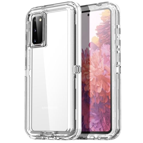 AICase for Samsung Galaxy S20 Case Clear 3 in 1 Heavy Duty Drop Protection Full Body Rugged Shockproof/Dust Proof 3-Layer Military Protective Tough Durable Cover for Galaxy S20 6.2"_1 - color: Clear, size: Samsung Galaxy S20