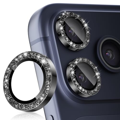 imluckies Camera Lens Protector for iPhone 17 Pro/iPhone 17 Pro Max - color: Bling Black