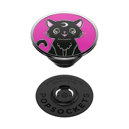 PopSockets Phone Grip with Expanding Kickstand, Adhesive Grip , Halloween PopSocket - Enamel Black Cat Magic - color: Black Cat Magic, style: Adhesive
