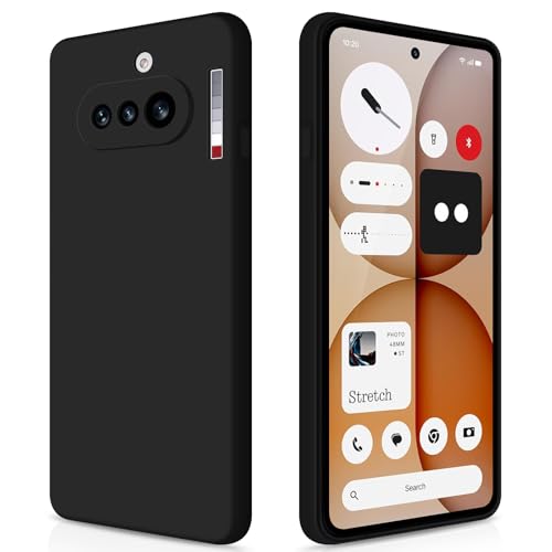 GiiYoon Silicone Case for Nothing Phone 4a, Black - color: Black, size: Nothing Phone 4a
