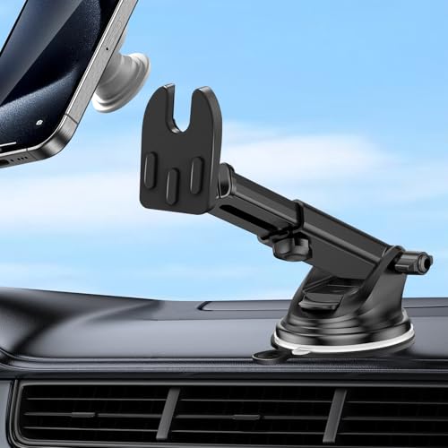 Car Mount for Pop Socket, Dashboard Windshield Car Phone Holder Compatible with Popsocket, Powerful Suction Cup Car Phone Mount Fits All Smartphones with Pop Grip - style: Extended Socket Mount