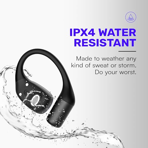 Raycon Essential Open Ear Earbuds – Open Ear Headphones, Earbuds Wireless Bluetooth, Sweat & Water-Resistant Earphones, Running Headphones with Ultra-Lightweight Design, 36 Hours Battery Life (Purple) - color: Purple
