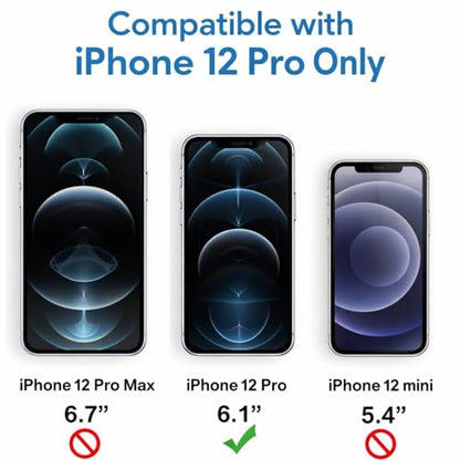 Clear Case for iPhone 12 Pro 6.1 Inch, Transparent Phone Cover, Anti-Yellowing, Shockproof & Scratch-Resistant Slim TPU + PC Protective Case