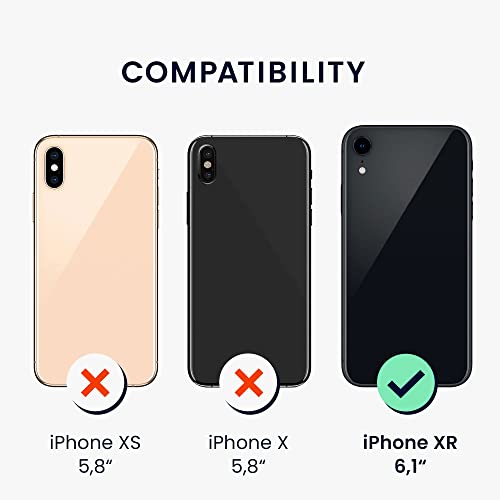 kwmobile Case for Apple iPhone XR Case - Soft TPU Cover with Silicone Coating - with Hand Strap and Stand Function - Shockproof - Lavender - color: lavender