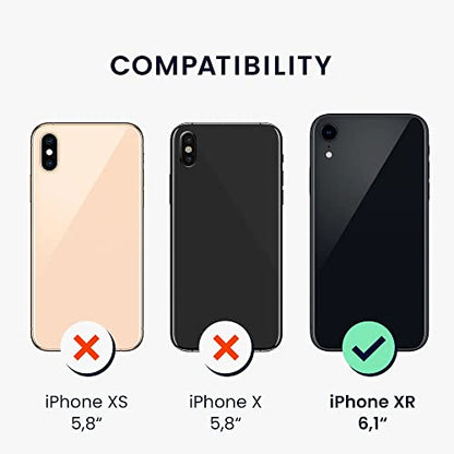 kwmobile Case for Apple iPhone XR Case - Soft TPU Cover with Silicone Coating - with Hand Strap and Stand Function - Shockproof - Lavender - color: lavender