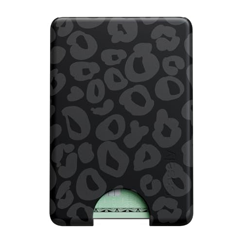 Casely MagWallet | Into the Wild | Black Leopard | Slim Wallet Card Holder | Compatible with MagSafe | Soft-Touch Hard Silicone | Holds Up to 3 Cards - color: Into the Wild | Black Leopard