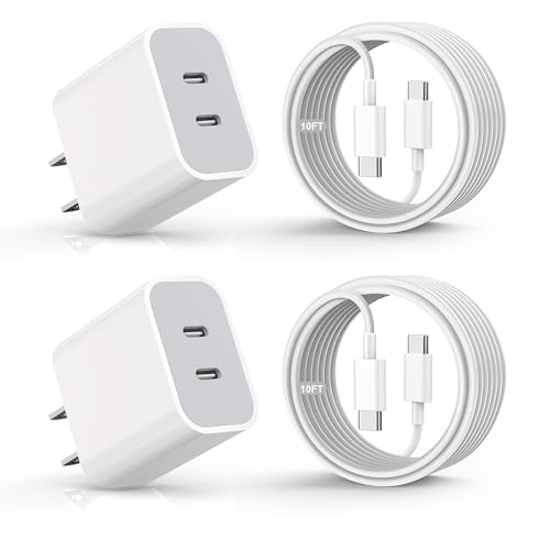 Fast Charger for iPhone 17,2Pack iPhone Charger Block with 10FT USB C Cable - size: 10FT