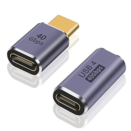 Poyiccot 2Pack USB C Extender Adapter - 40Gbps Male to Female + Female to Female - 100W 8K@60Hz Video Compatible for USB4, Laptop, Tablet and Phones - style: usb c extender 2pack