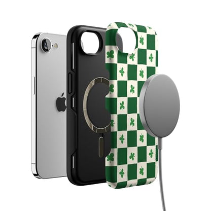 Casely iPhone 16e Case | Lucky You | Shamrock | Bold Protective Design | Compatible with MagSafe - color: Lucky You | Shamrock